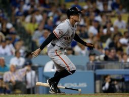 Hunter Pence (23) pegó grand slam y remolcó siete carreras, su mejor marca de por vida. AFP /