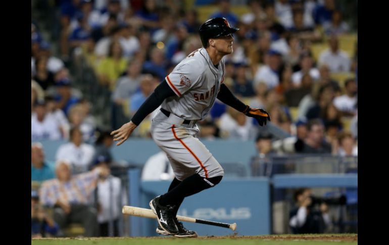 Hunter Pence (23) pegó grand slam y remolcó siete carreras, su mejor marca de por vida. AFP /