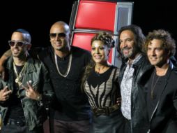 Wisin y Yandel, Alejandra Guzmán, Marco Antonio solís y David Bisbal son los coaches de ''La Voz... México 3''. EL INFORMADOR /