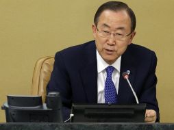 Ki-moon honró este día a quienes han muerto en los conflictos. AP /