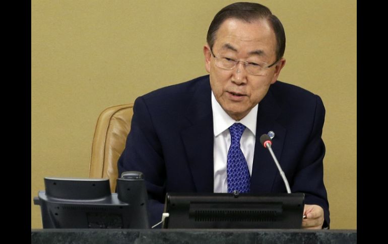 Ki-moon honró este día a quienes han muerto en los conflictos. AP /