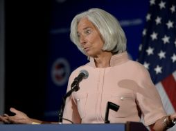 Christine Legarde sostiene que la desaceleración es vista como una transición a un crecimiento más equilibrado. EFE /