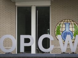 El logotipo de la Organización para la Prohibición de las Armas Químicas (OPCW, por sus siglas en inglés). EFE /