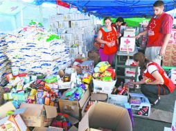 El Centro de acopio de la cruz roja para los afectados por ''manuel''. Está ubicado en Independencia y Humboldt. EL INFORMADOR /