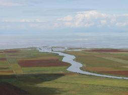 El río Lerma en su descarga al Lago de Chapala. ESPECIAL /