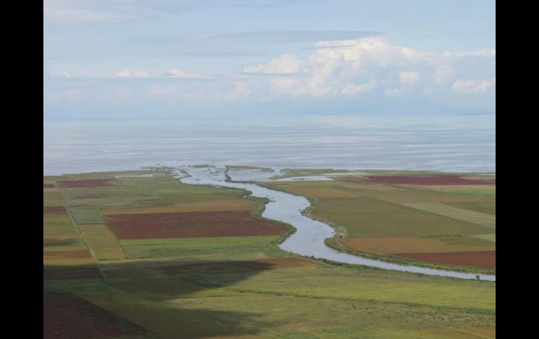 El río Lerma en su descarga al Lago de Chapala. ESPECIAL /