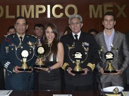 Longoria (2 i-d) y Rivera (d) han destacado este 2013 dentro de sus disciplinas. MEXSPORT /