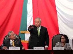 Emilio Chuayffet, secretario de Educación Pública, comparece ante el pleno de la Cámara de Diputados. SUN /