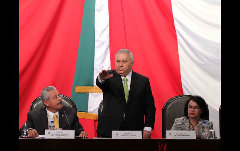 Emilio Chuayffet, secretario de Educación Pública, comparece ante el pleno de la Cámara de Diputados. SUN /