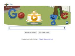 El buscador despliega un ''doodle'' para celebrar su 15 aniversario, es un juego que permite pegarle a una piñata virtual. ESPECIAL /