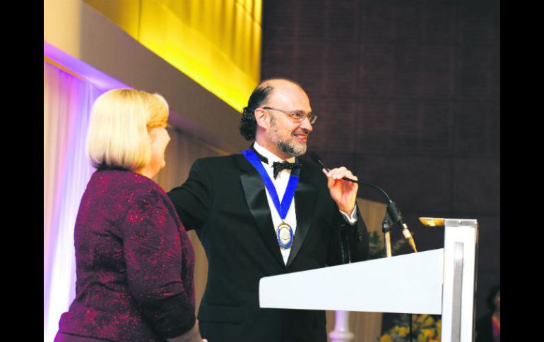 César de Anda, durante su toma de posesión como presidente de la IEC. ESPECIAL /