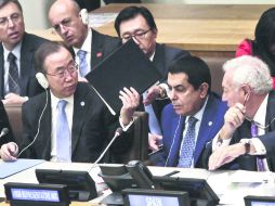 El secretario general de la ONU, Ban Ki-moon, en la sesión 68 del organismo. EFE /