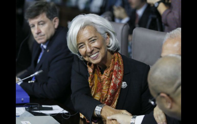 Lagarde, directora del FMI, en la reunión de ministros de Finanzas y gobernadores de bancos centrales de los países miembros del G20. ARCHIVO /