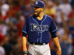 David Price tuvo un impecable desempeño durante el partido contra los Rangers. AFP /