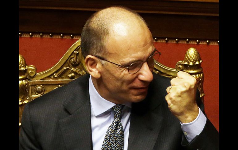 Enrico Letta se enfrenta a un voto de confianza que tendrá lugar en el Parlamento. AP /