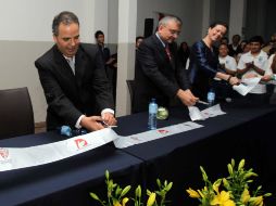 Al evento asistieron la directora Ana Paula de Obeso, el padre Guillermo Prieto y el padre Carlos Morfín Otero.  /