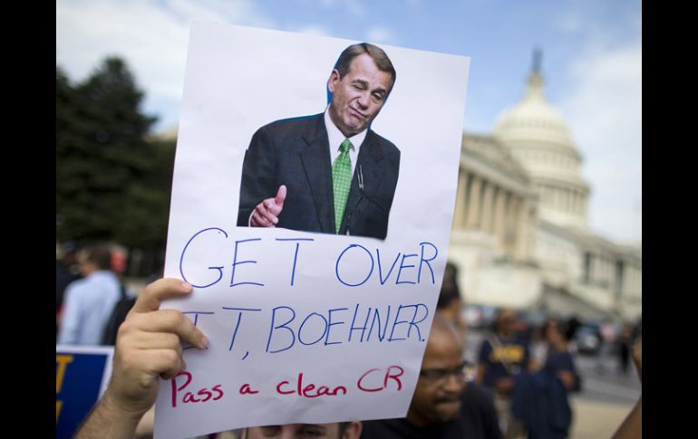 John Boehner. Según la firma Moody´s, si el paro parcial llega a tres semanas, el costo económico podría llegar a los 55 mmd. AP /