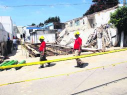 Acceso restringido. La zona donde el sábado por la tarde colapsó una bóveda en el Hospital General de Zapopan permanece acordonada. EL INFORMADOR /