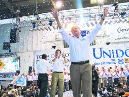 Francisco “Kiko” Campos, en plena campaña por la gubernatura de Baja California, que al final conservó para su partido. NTX /