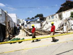 Estará acordonada el área del derrumbe y cerrada a la circulación la calle Anáhuac y un tramo de la calle Coón. l  /