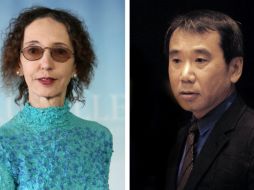 Los escritores Joyce Carol Oates (i) y Haruki Murakami, candidatos para el Nobel de Literatura 2013. AFP /