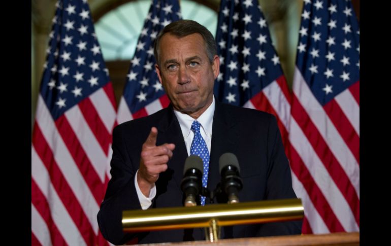 John Boehner asegura que Obama sólo busca una ''rendición incondicional'' de los republicanos.  /