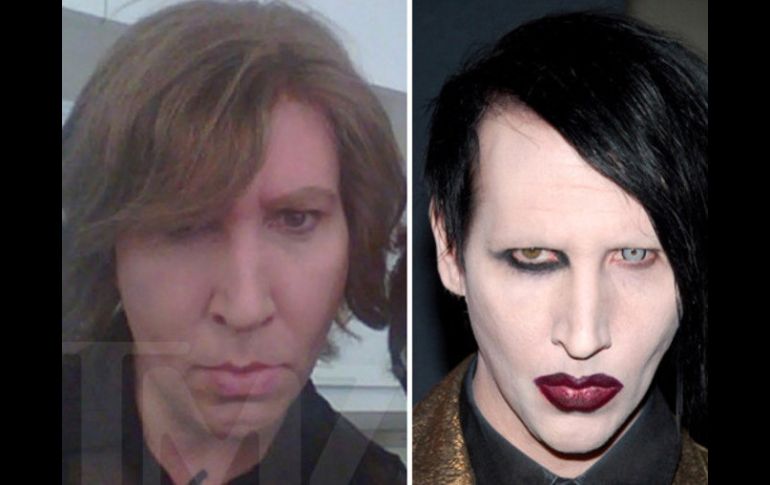 Es el portal tmz.com el que da a conocer la imagen comparativa de Marilyn Manson. El cambio es indiscutible. ESPECIAL /