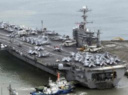 Las maniobras cuentan con la participación del USS George Washington, un gran portaaviones de propulsión nuclear estadounidense. ARCHIVO /