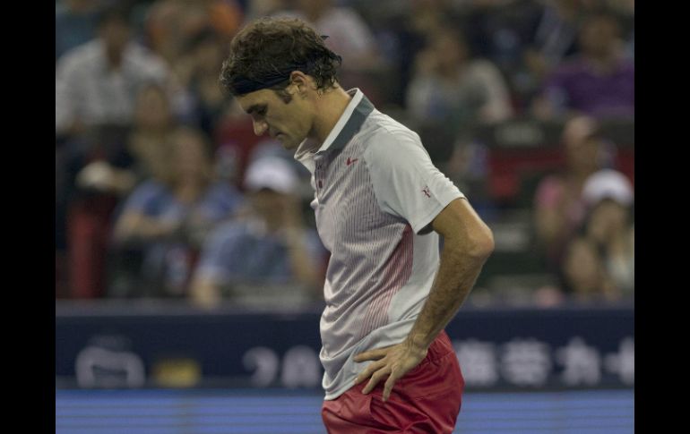 Roger no ha tenido un buen año y este duelo en China lo confirma. AP /