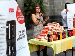 Miembros de Alianza por la Salud Alimentaria en un evento contra el consumo de bebidas azucaradas, en mayo de 2013.  /