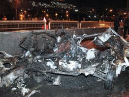 El domingo por la noche, dos coche bomba conducidos por kamikazes  explotaron en pleno centro de Damasco. EFE /