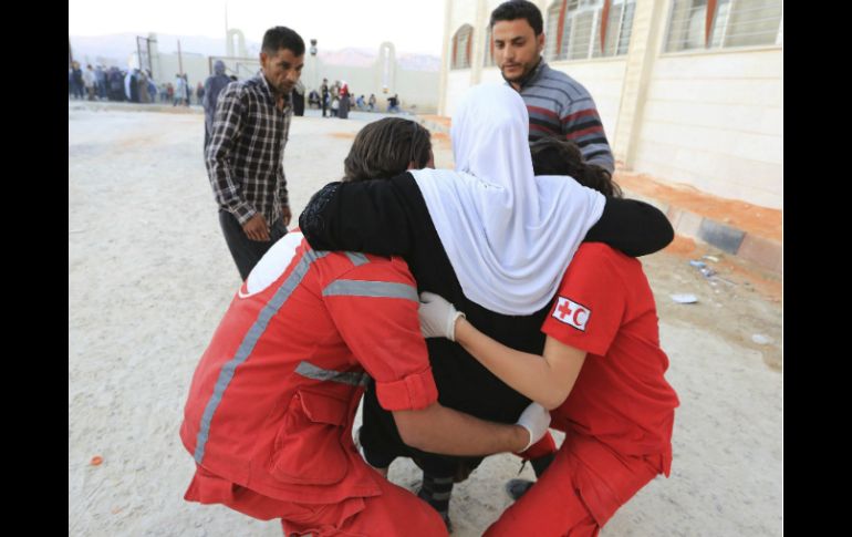 El gobierno español condenó el secuestro de los trabajadores de la Cruz Roja en Siria; tres de ellos siguen retenidos. EFE /