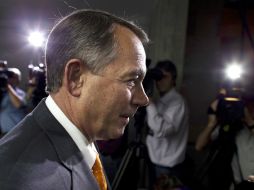 John Boehner anuncia que no bloqueará el voto final del acuerdo en el Senado para reabrir el Gobierno. AP /