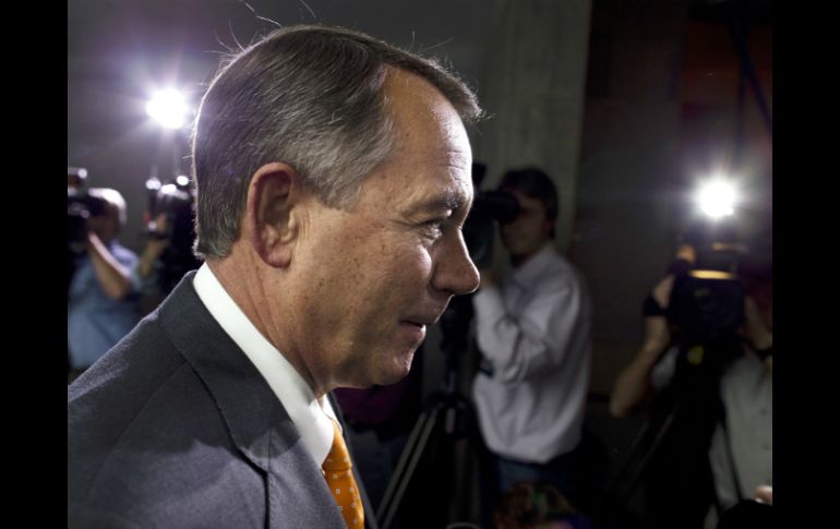 John Boehner anuncia que no bloqueará el voto final del acuerdo en el Senado para reabrir el Gobierno. AP /