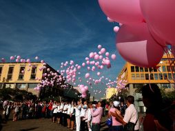 El titular de la SSJ encabezó el evento en el marco del Día Internacional de la Lucha Contra el Cáncer de Mama.  /