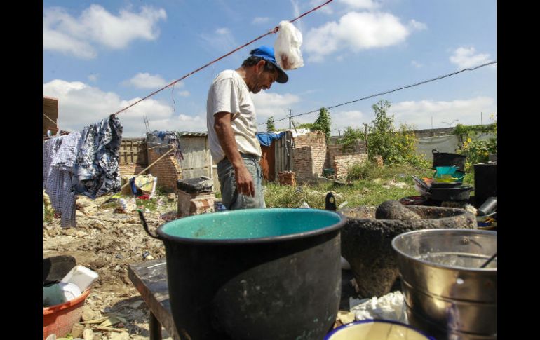 Vivienda en una zona de pobreza extrema en Tonalá.  /