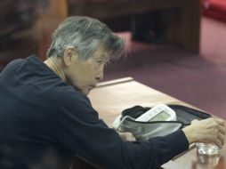 El ex-presidente Alberto Fujimori durante juicio en su contra. AP /