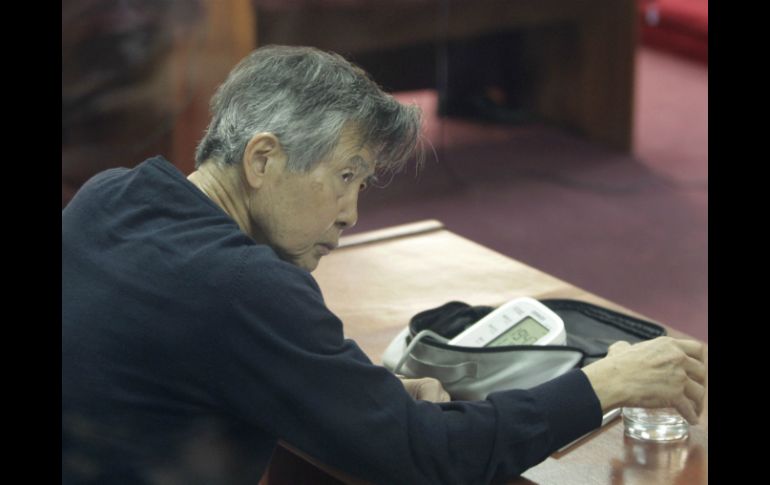 El ex-presidente Alberto Fujimori durante juicio en su contra. AP /