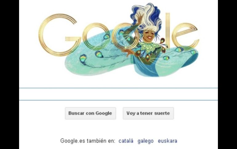 Celia Cruz da ''sabor'' a la página principal de Google, quien recuerda su aniversario de nacimiento con doodle. ESPECIAL /