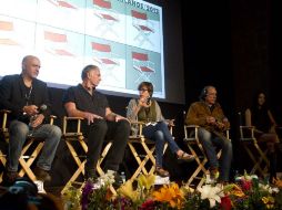 Durante el Festival Internacional de Cine de Morelia se lleva a cabo una conferencia en la que se habla sobre el cine independiente.  /