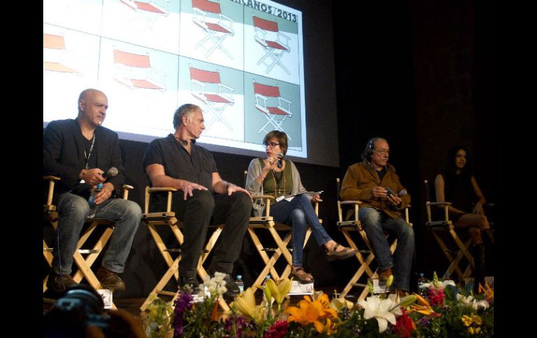 Durante el Festival Internacional de Cine de Morelia se lleva a cabo una conferencia en la que se habla sobre el cine independiente.  /