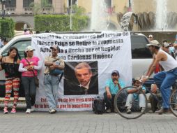 La manifestación estuvo dirigida contra el panista, Alberto Cárdenas Jiménez, promotor de este aprovechamiento.  /