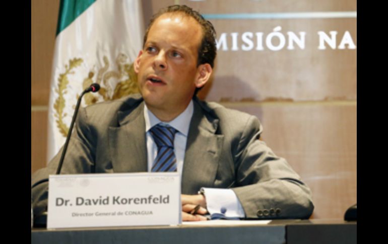 David Korenfeld, en conferencia de prensa por la presencia de 'Raymond' cerca de las costas mexicanas. TOMADA DE conagua.gob.mx  /