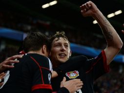 Steffan Kiessling celebra una de sus dos anotaciones que ayudaron a concretar la goleada. AFP /