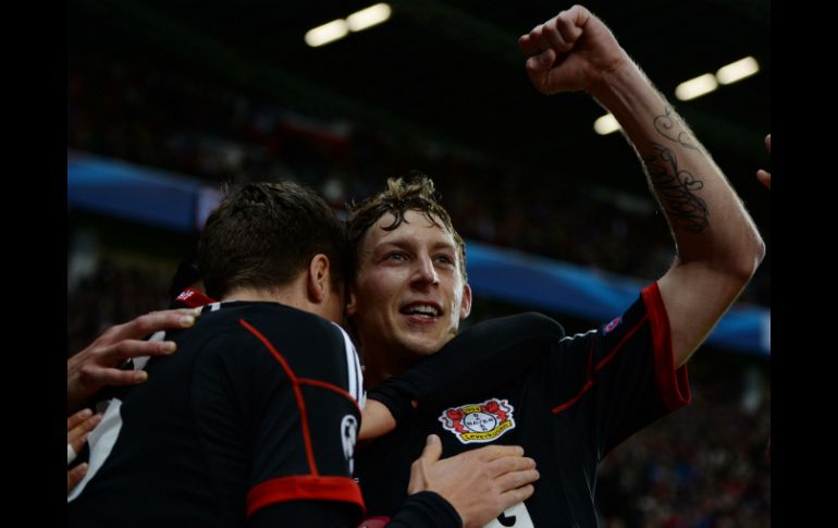 Steffan Kiessling celebra una de sus dos anotaciones que ayudaron a concretar la goleada. AFP /