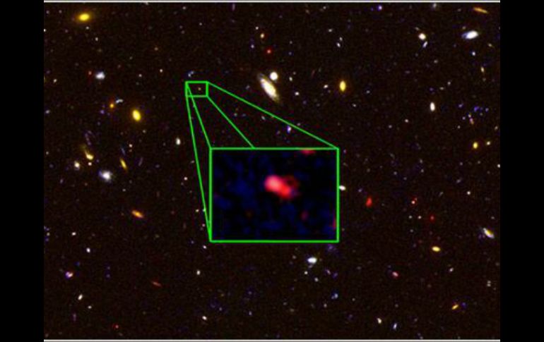 El descubrimiento de la galaxia z8-GND-5296 aportará pistas sobre el origen del universo. Tomada de: @technoloday. ESPECIAL /