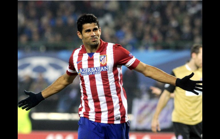 Costa, delantero estrella del Atlético de Madrid, es peleado por dos naciones. EFE /