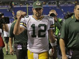 Rodgers completó 24 de 29 pases durante el partido contra los Vikingos. AP /