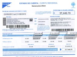 Algunos estados de cuenta de diferentes administradoras que ejemplifican las minusvalías de los ahorradores, al 31 de agosto pasado.  /