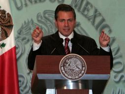 El Presidente Enrique Peña Nieto estuvo acompañado por los titulares de Segob, SHCP y PGR. ARCHIVO /